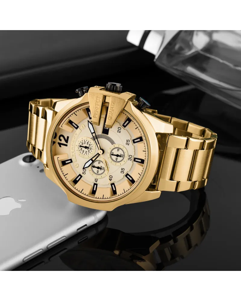 ZEGAREK MĘSKI PERFECT M513CH-05 - CHRONOGRAF (zp387d) + BOX