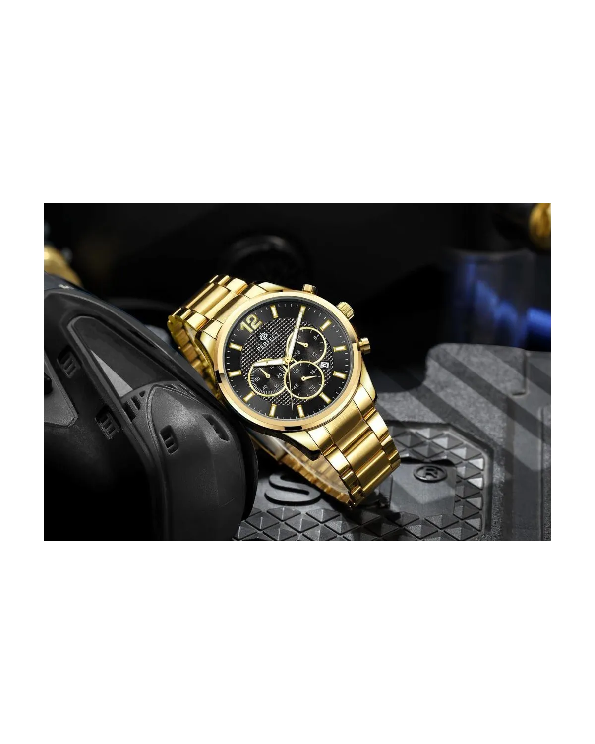 ZEGAREK MĘSKI PERFECT CH01M - CHRONOGRAF (zp355g) + BOX ZEGAREK MĘSKI PERFECT CH01M - CHRONOGRAF (zp355g) + BOX