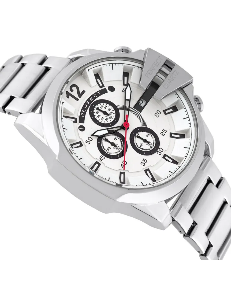 ZEGAREK MĘSKI PERFECT M513CH-01 - CHRONOGRAF (zp387b) + BOX