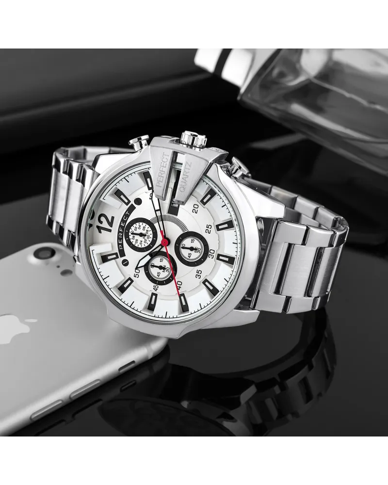 ZEGAREK MĘSKI PERFECT M513CH-01 - CHRONOGRAF (zp387b) + BOX