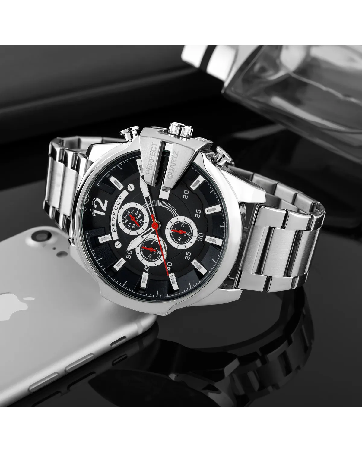 ZEGAREK MĘSKI PERFECT M513CH-03 - CHRONOGRAF (zp387c) + BOX