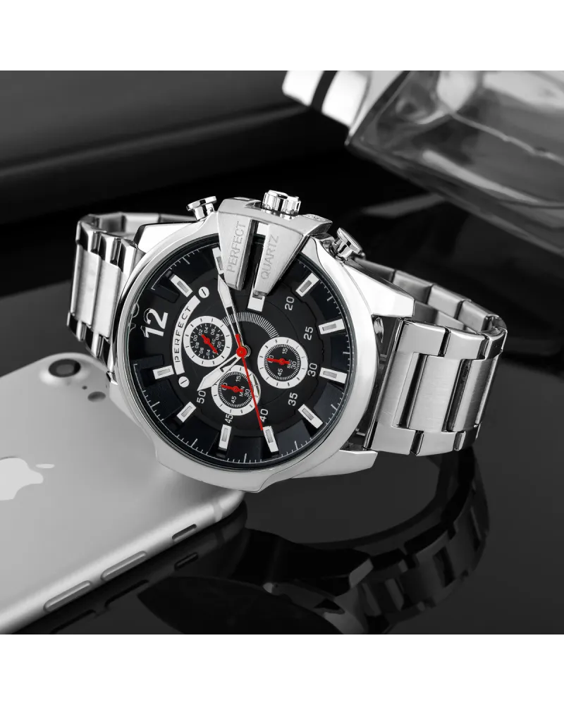 ZEGAREK MĘSKI PERFECT M513CH-03 - CHRONOGRAF (zp387c) + BOX
