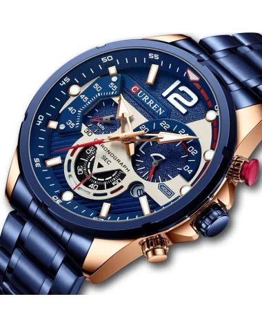 ZEGAREK MĘSKI CURREN 8395 (zc019e) - CHRONOGRAF