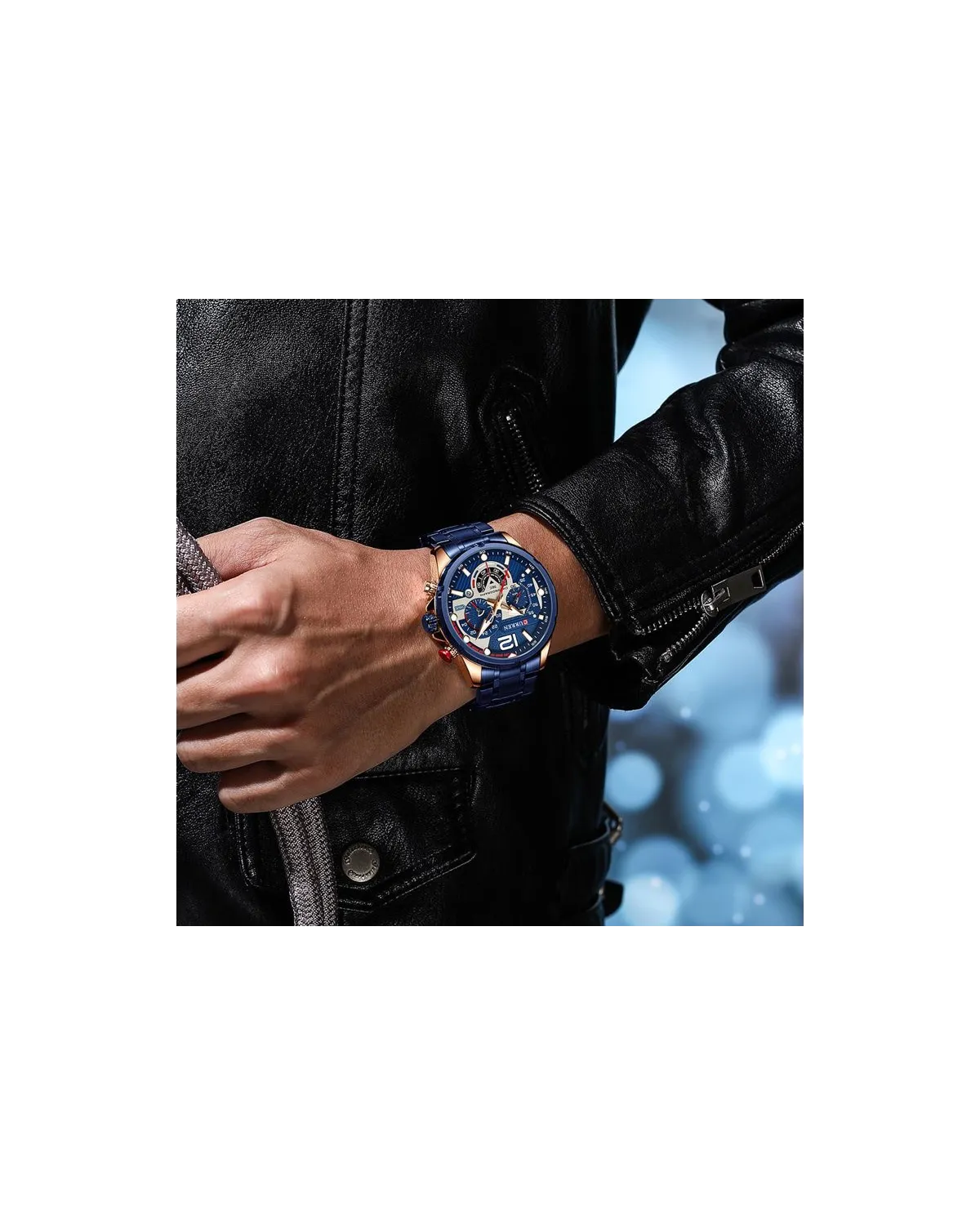 ZEGAREK MĘSKI CURREN 8395 (zc019e) - CHRONOGRAF