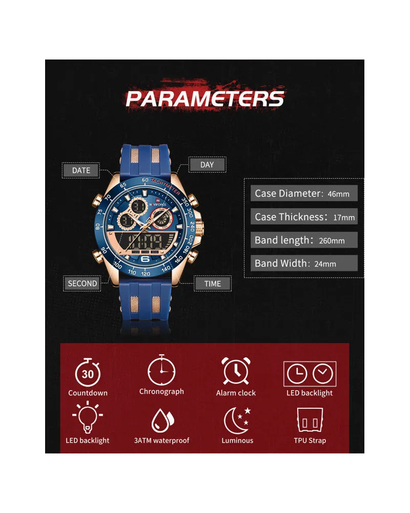 ZEGAREK MĘSKI NAVIFORCE NF9188T - (zn121e) + BOX