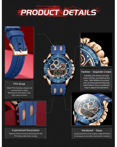 ZEGAREK MĘSKI NAVIFORCE NF9188T - (zn121e) + BOX