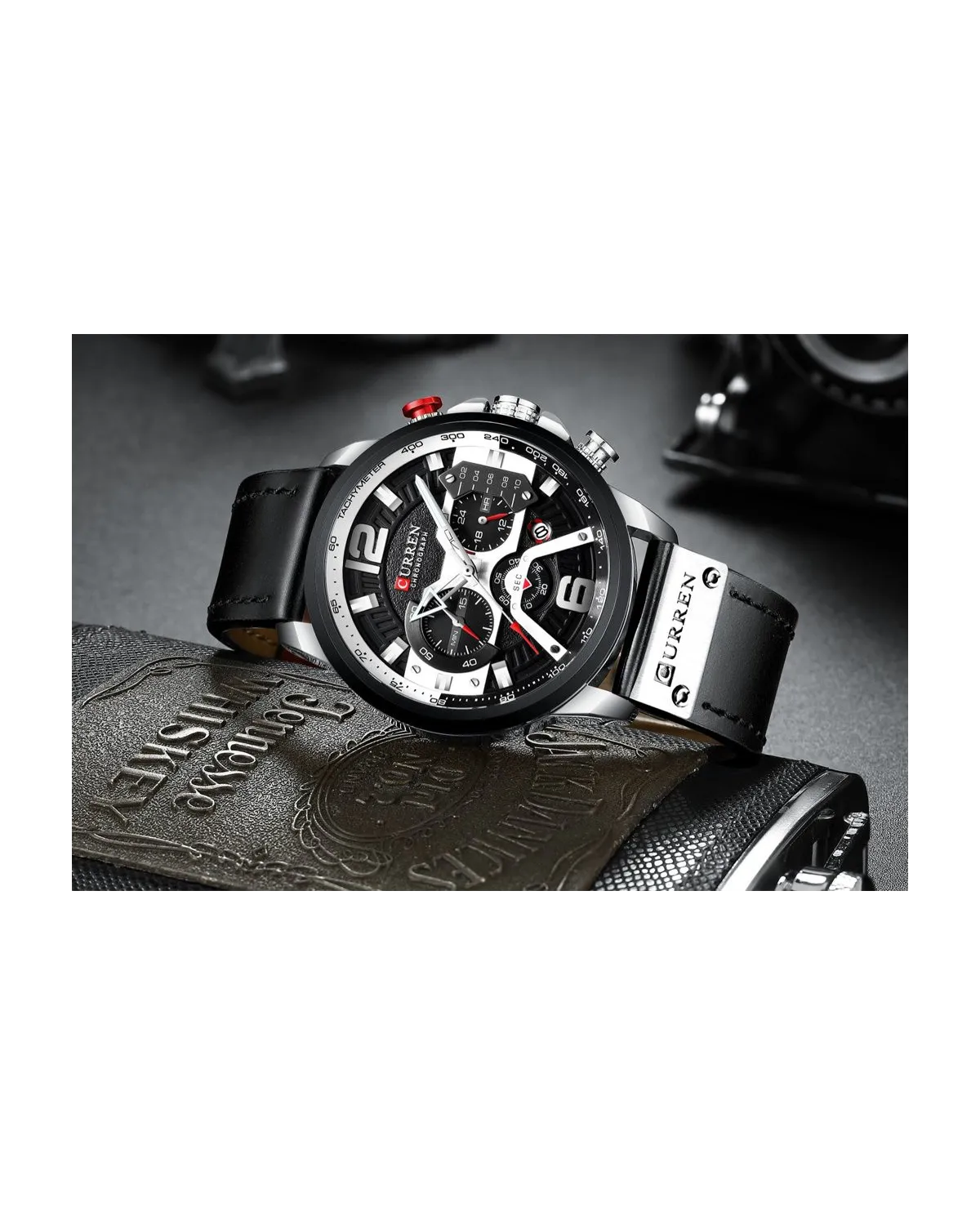 ZEGAREK MĘSKI CURREN 8329 (zc027a) - CHRONOGRAF + BOX