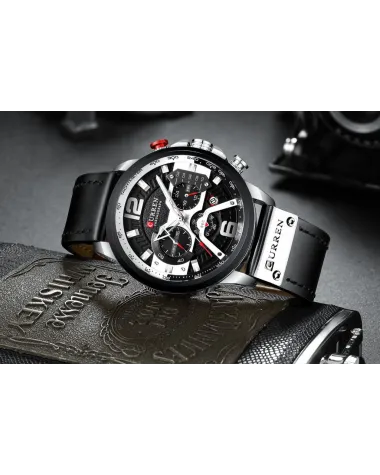 ZEGAREK MĘSKI CURREN 8329 (zc027a) - CHRONOGRAF + BOX