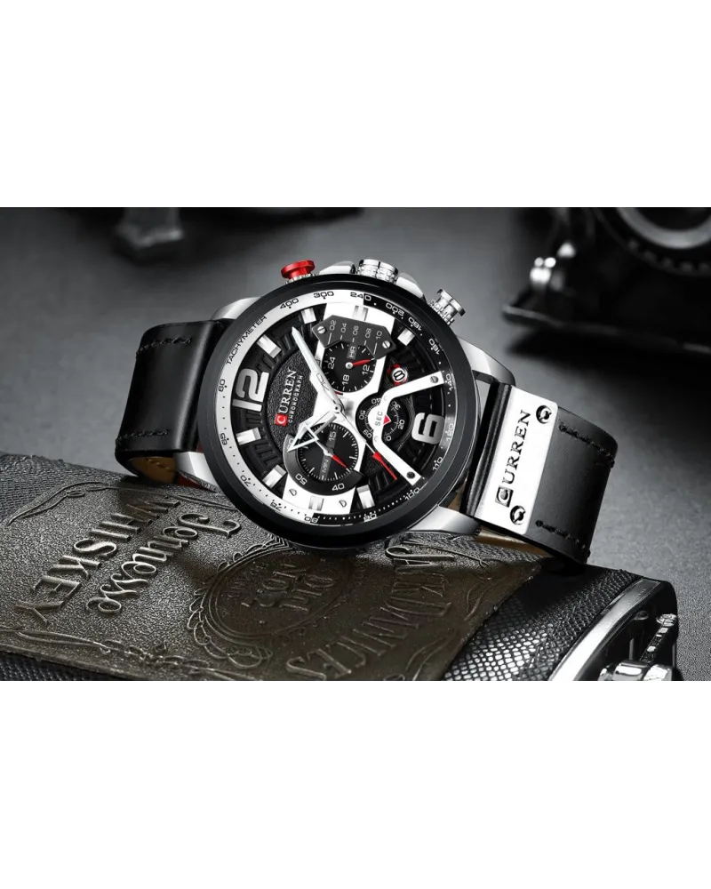ZEGAREK MĘSKI CURREN 8329 (zc027a) - CHRONOGRAF + BOX