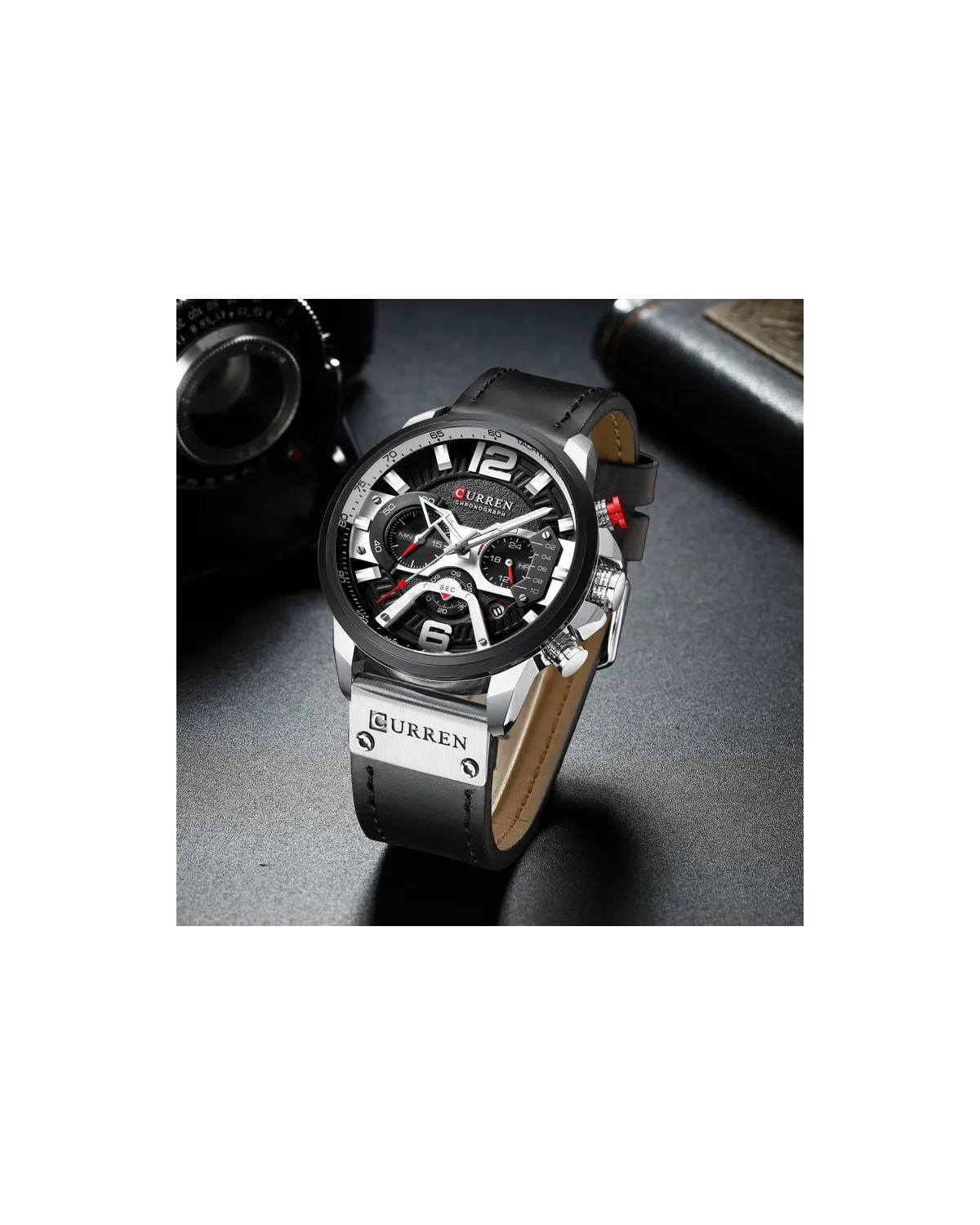 ZEGAREK MĘSKI CURREN 8329 (zc027a) - CHRONOGRAF + BOX