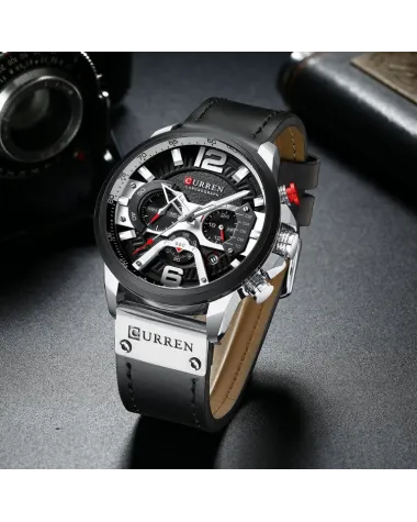 ZEGAREK MĘSKI CURREN 8329 (zc027a) - CHRONOGRAF + BOX
