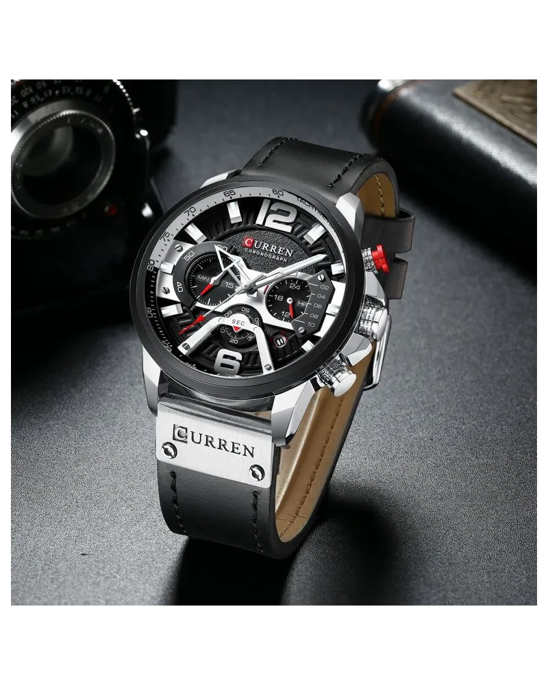ZEGAREK MĘSKI CURREN 8329 (zc027a) - CHRONOGRAF + BOX