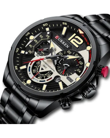 ZEGAREK MĘSKI CURREN 8395 (zc019b) - CHRONOGRAF