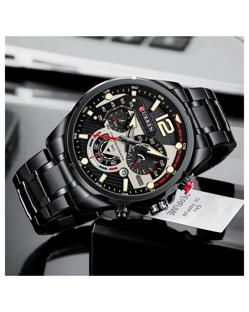 ZEGAREK MĘSKI CURREN 8395 (zc019b) - CHRONOGRAF