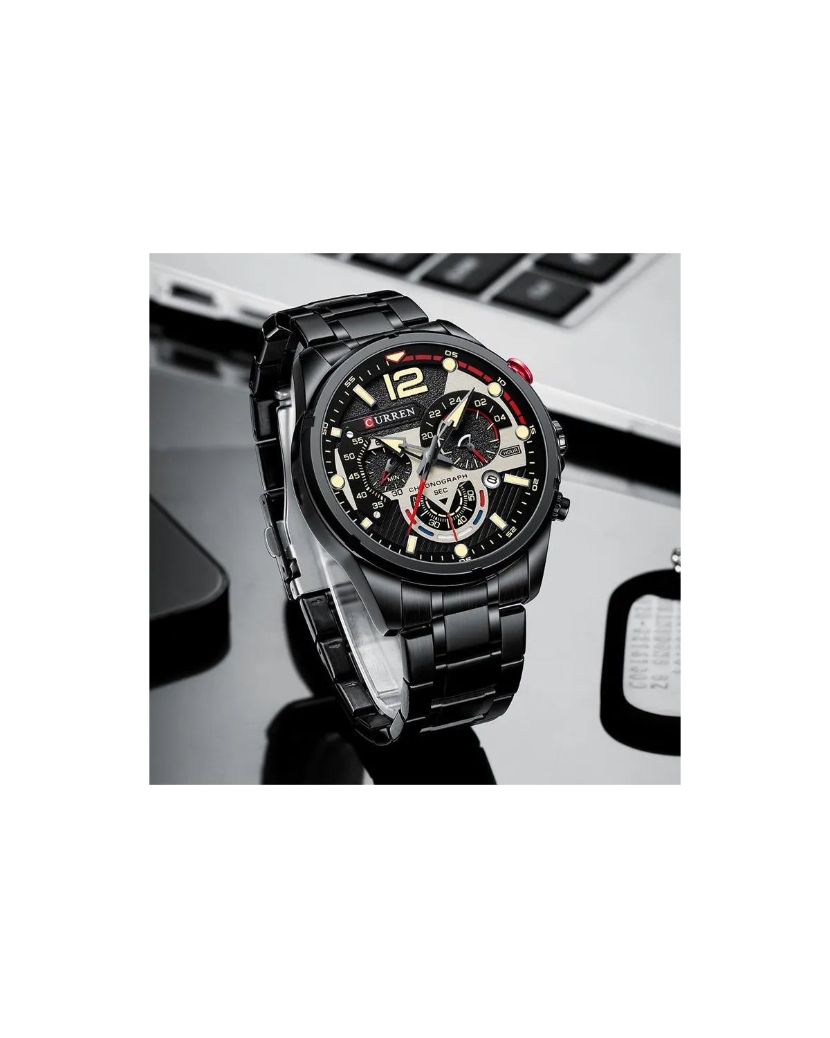 ZEGAREK MĘSKI CURREN 8395 (zc019b) - CHRONOGRAF