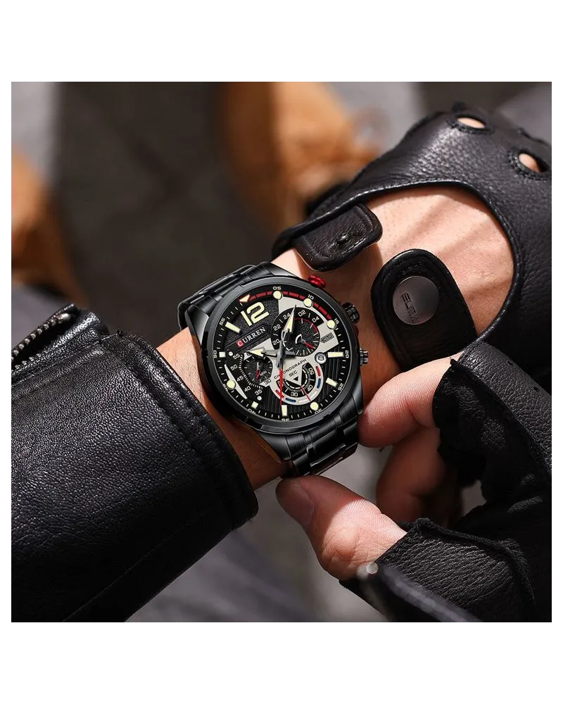 ZEGAREK MĘSKI CURREN 8395 (zc019b) - CHRONOGRAF