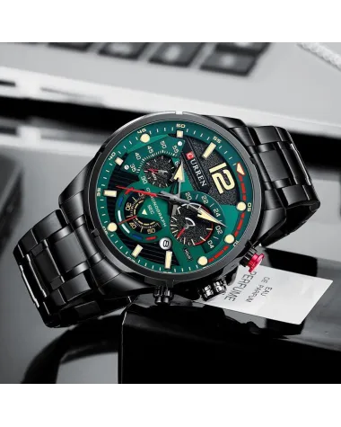 ZEGAREK MĘSKI CURREN 8395 (zc019c) - CHRONOGRAF