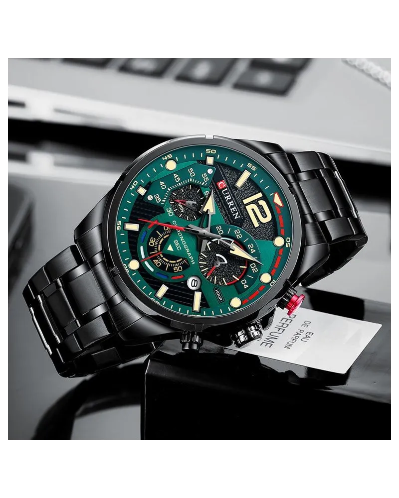 ZEGAREK MĘSKI CURREN 8395 (zc019c) - CHRONOGRAF