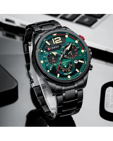 ZEGAREK MĘSKI CURREN 8395 (zc019c) - CHRONOGRAF