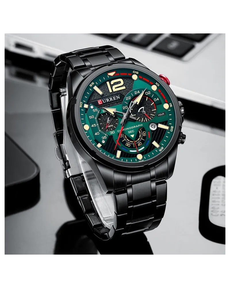 ZEGAREK MĘSKI CURREN 8395 (zc019c) - CHRONOGRAF