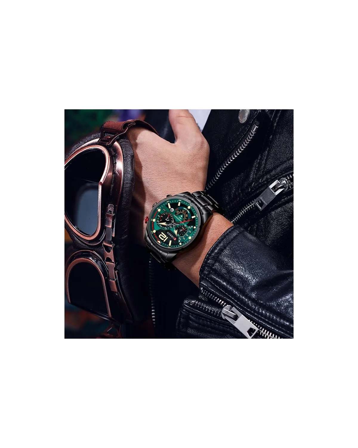 ZEGAREK MĘSKI CURREN 8395 (zc019c) - CHRONOGRAF
