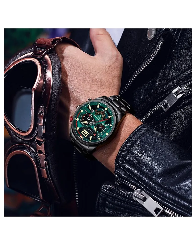 ZEGAREK MĘSKI CURREN 8395 (zc019c) - CHRONOGRAF