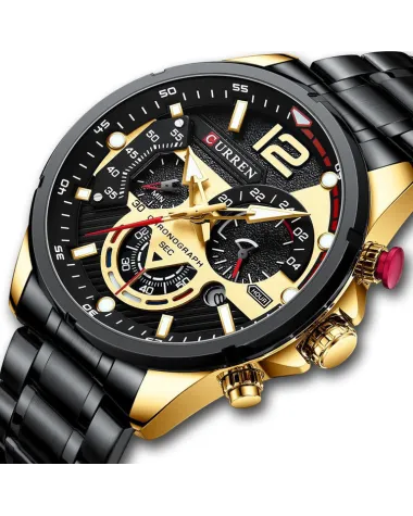 ZEGAREK MĘSKI CURREN 8395 (zc019d) - CHRONOGRAF