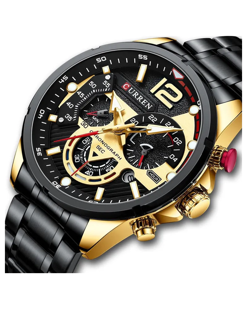 ZEGAREK MĘSKI CURREN 8395 (zc019d) - CHRONOGRAF