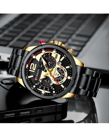 ZEGAREK MĘSKI CURREN 8395 (zc019d) - CHRONOGRAF
