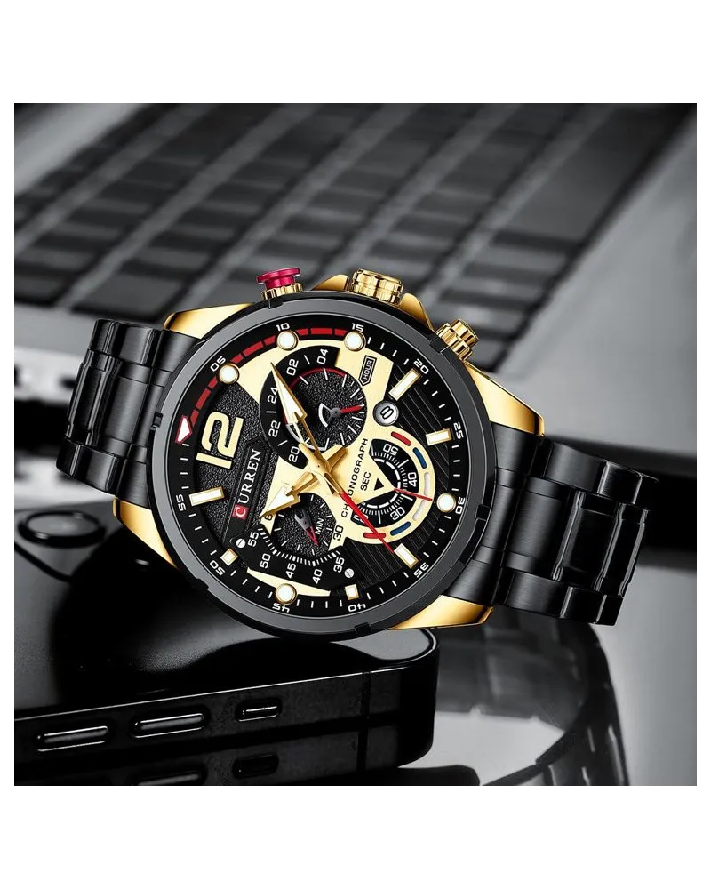 ZEGAREK MĘSKI CURREN 8395 (zc019d) - CHRONOGRAF