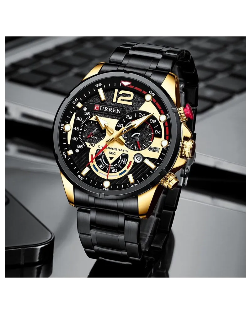 ZEGAREK MĘSKI CURREN 8395 (zc019d) - CHRONOGRAF
