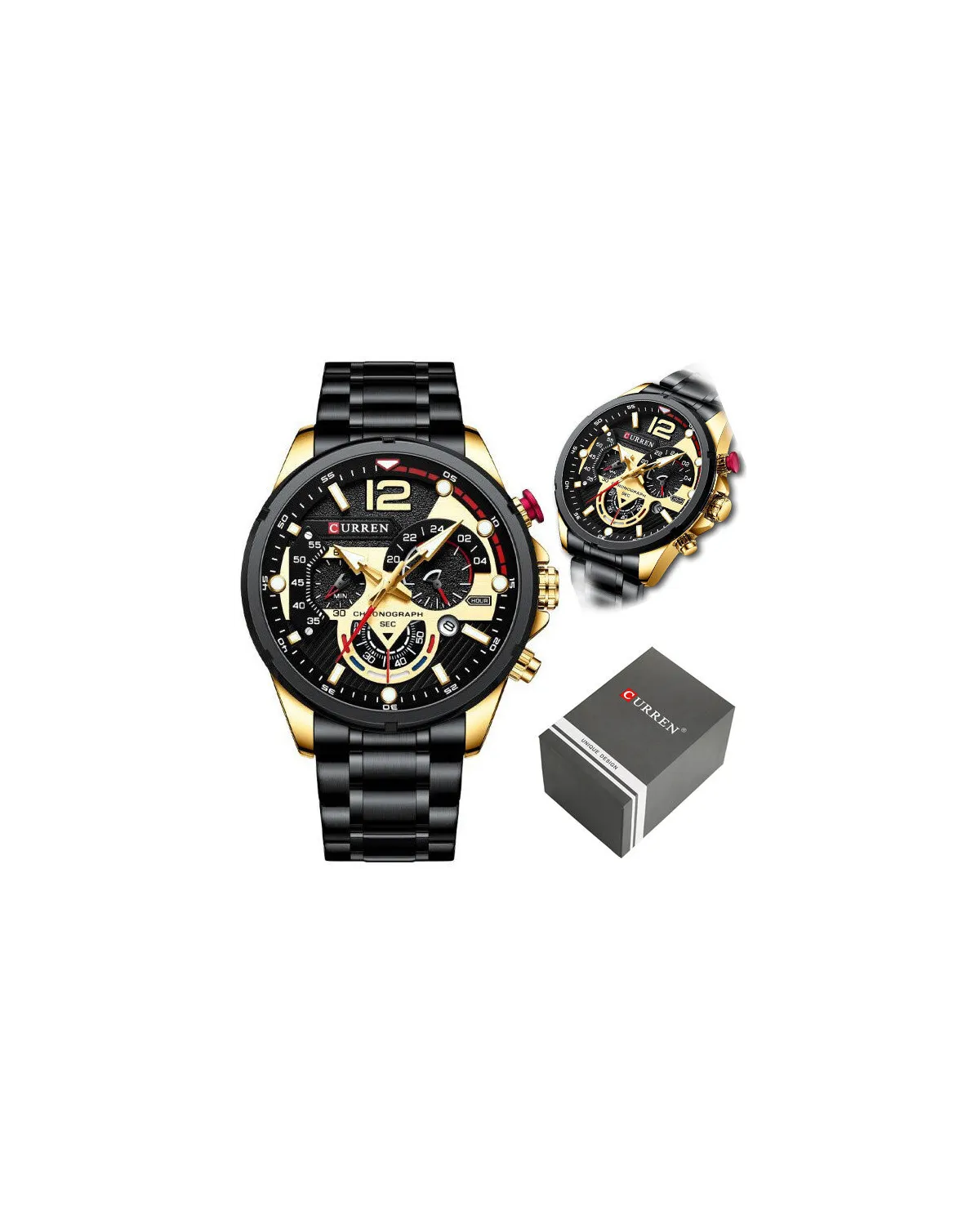 ZEGAREK MĘSKI CURREN 8395 (zc019d) - CHRONOGRAF