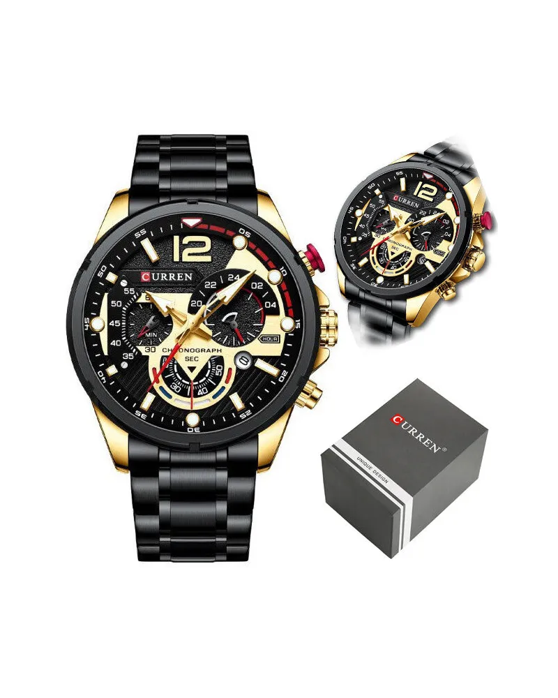 ZEGAREK MĘSKI CURREN 8395 (zc019d) - CHRONOGRAF