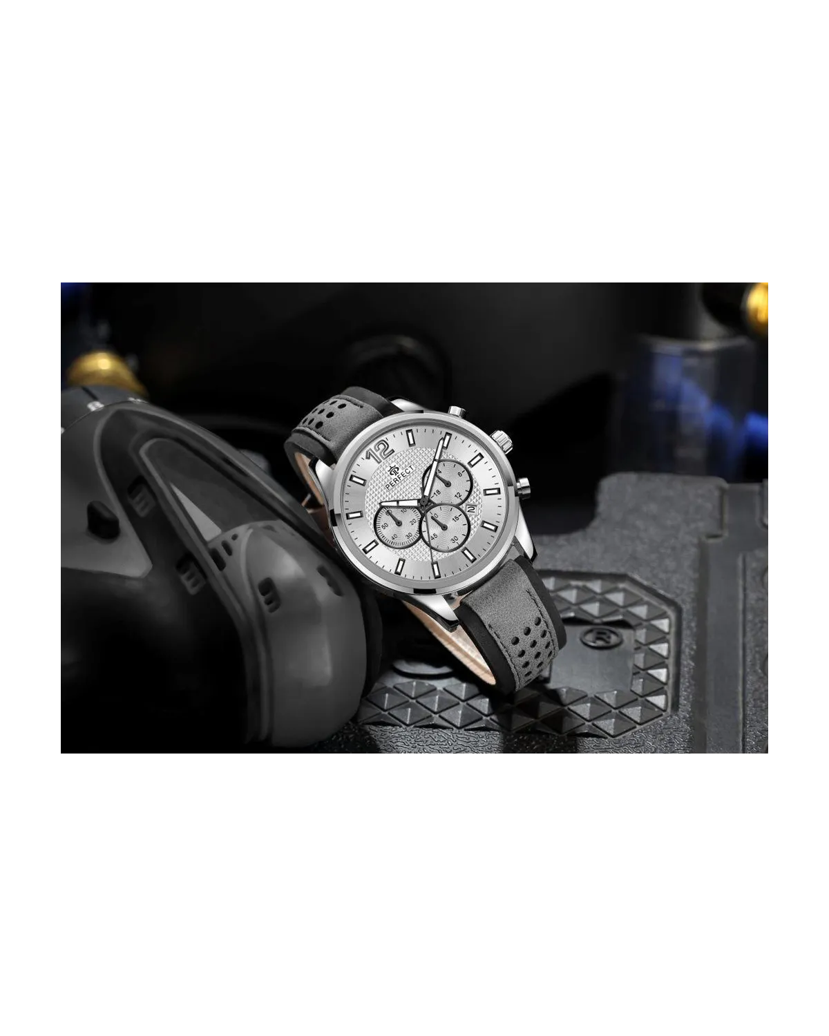 ZEGAREK MĘSKI PERFECT CH01L - CHRONOGRAF (zp354f) + BOX ZEGAREK MĘSKI PERFECT CH01L - CHRONOGRAF (zp354f) + BOX