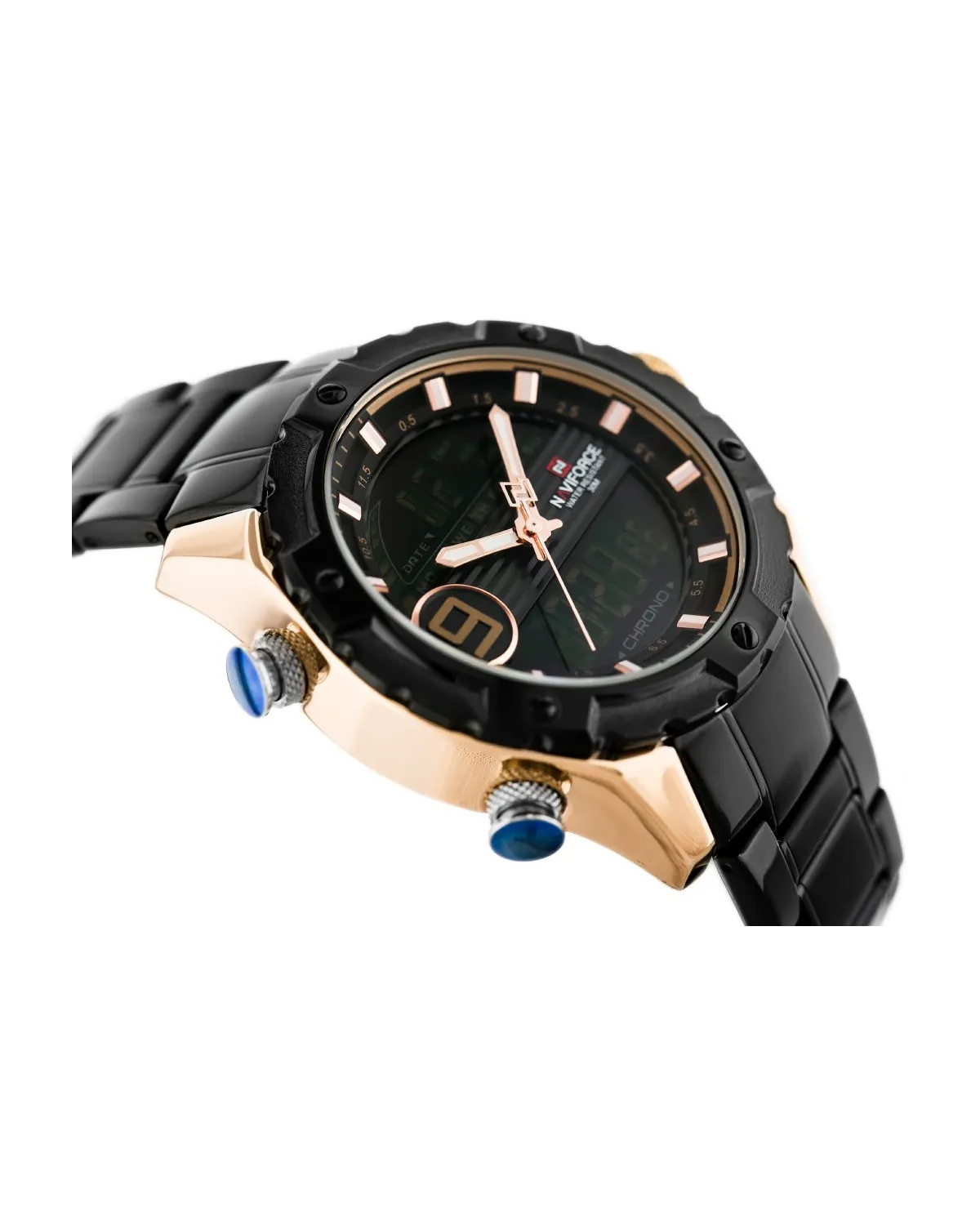 ZEGAREK MĘSKI NAVIFORCE - NF9146S (zn089c) - black/rosegold + BOX ZEGAREK MĘSKI NAVIFORCE - NF9146S (zn089c) - black/rosegold + BOX