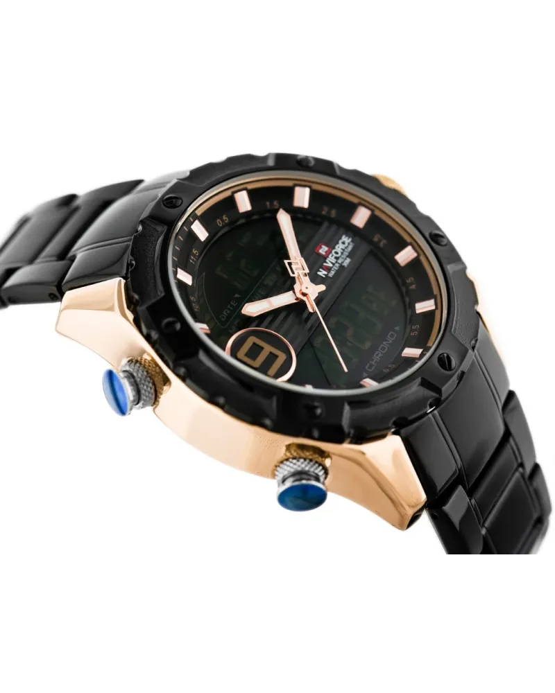 ZEGAREK MĘSKI NAVIFORCE - NF9146S (zn089c) - black/rosegold + BOX ZEGAREK MĘSKI NAVIFORCE - NF9146S (zn089c) - black/rosegold + BOX