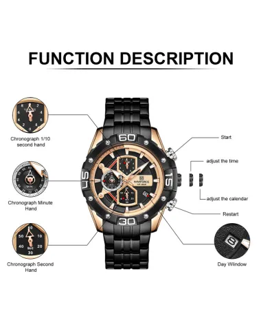 ZEGAREK MĘSKI NAVIFORCE NF8018 - CHRONOGRAF (zn122c) + BOX ZEGAREK MĘSKI NAVIFORCE NF8018 - CHRONOGRAF (zn122c) + BOX