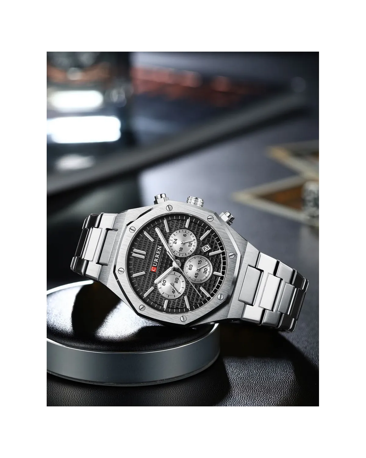 ZEGAREK MĘSKI CURREN 8440 CHRONO (zc047b) + BOX
