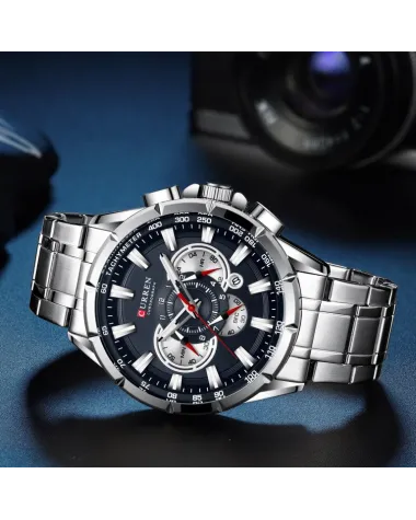 ZEGAREK MĘSKI CURREN 8363 (zc018a) - CHRONOGRAF