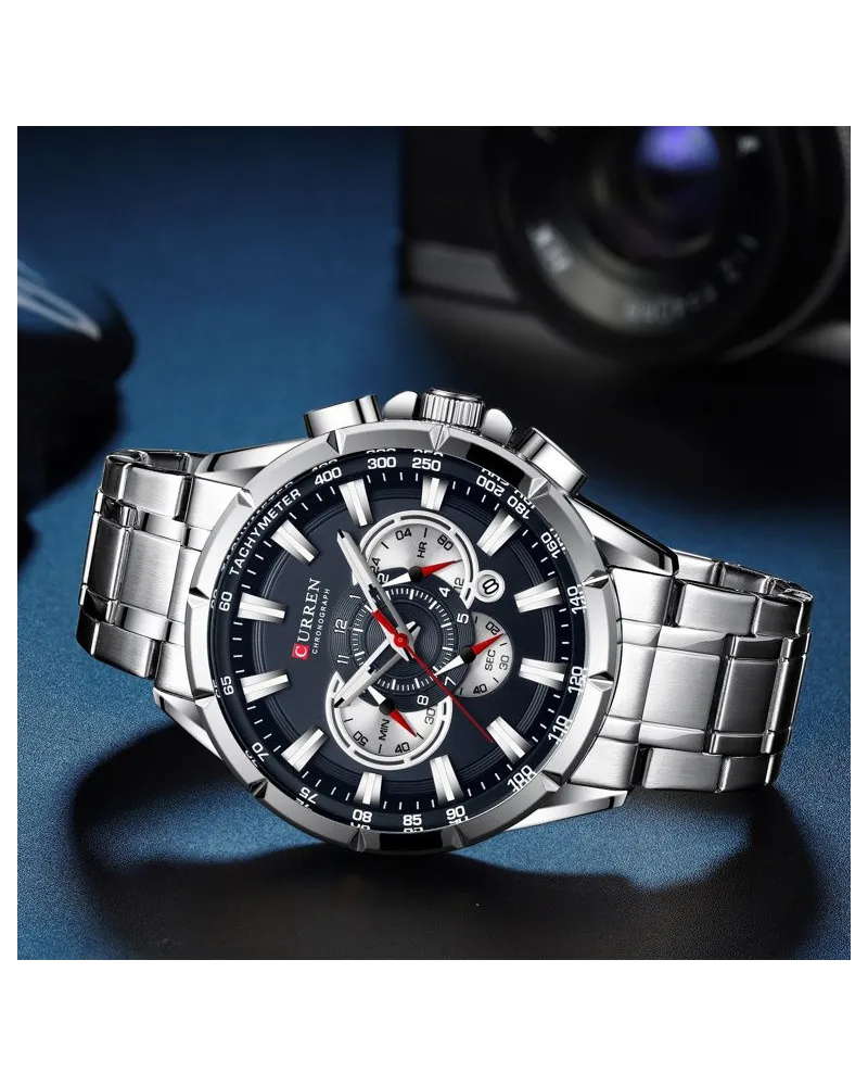 ZEGAREK MĘSKI CURREN 8363 (zc018a) - CHRONOGRAF