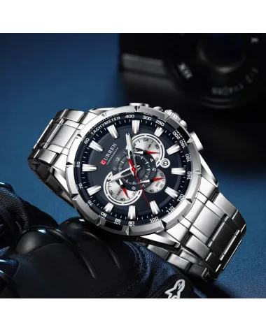 ZEGAREK MĘSKI CURREN 8363 (zc018a) - CHRONOGRAF