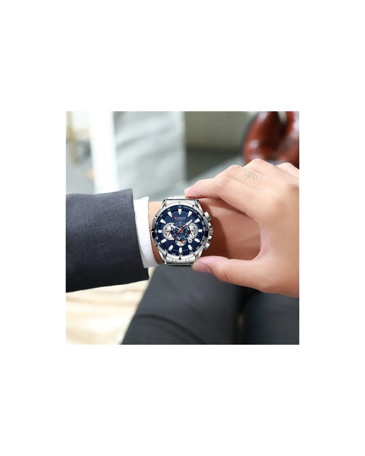ZEGAREK MĘSKI CURREN 8363 (zc018a) - CHRONOGRAF
