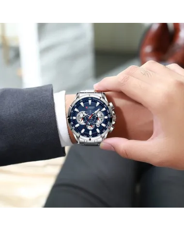 ZEGAREK MĘSKI CURREN 8363 (zc018a) - CHRONOGRAF