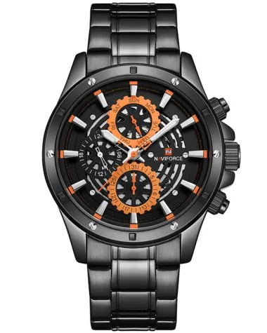 ZEGAREK MĘSKI NAVIFORCE - NF9149 (zn090a) black / orange + BOX