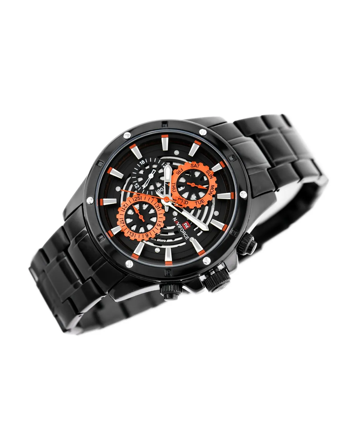 ZEGAREK MĘSKI NAVIFORCE - NF9149 (zn090a) black / orange + BOX