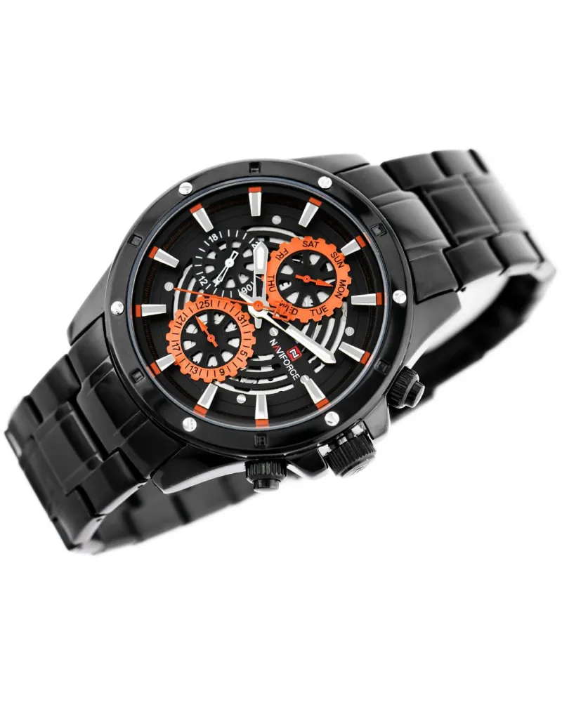 ZEGAREK MĘSKI NAVIFORCE - NF9149 (zn090a) black / orange + BOX