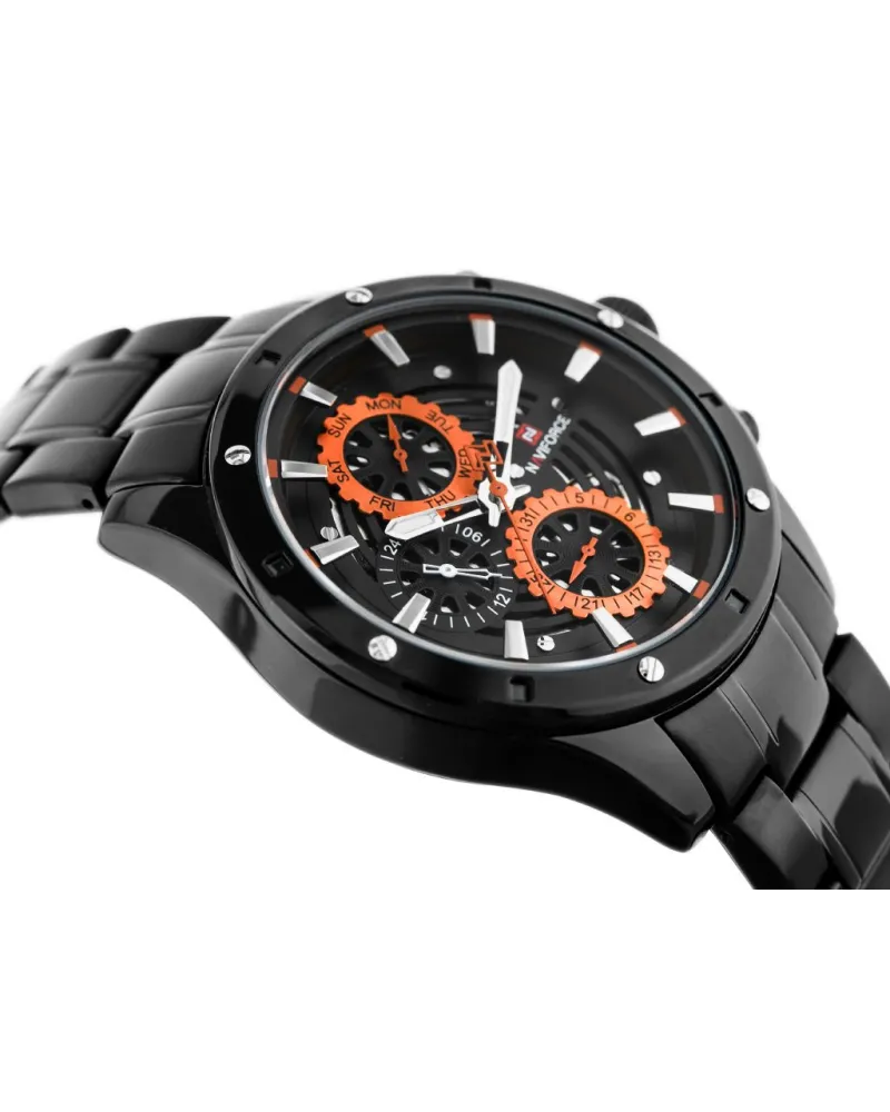 ZEGAREK MĘSKI NAVIFORCE - NF9149 (zn090a) black / orange + BOX