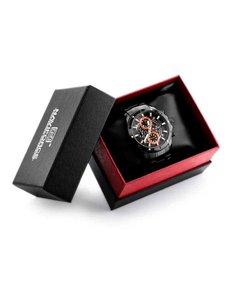 ZEGAREK MĘSKI NAVIFORCE - NF9149 (zn090a) black / orange + BOX