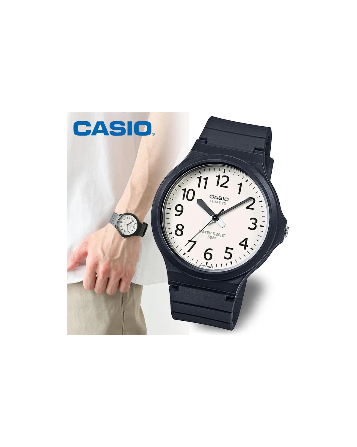 ZEGAREK MĘSKI CASIO MW-240-7B (zd166g) - KLASYKA + BOX