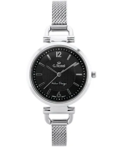 ZEGAREK G. ROSSI - LESTI - 3652B (zg772b) - silver/black + BOX
